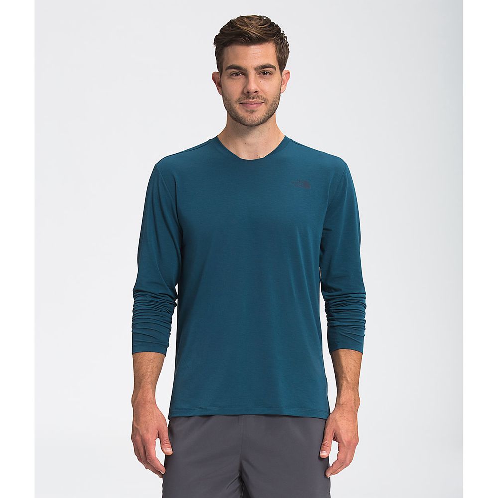 The North Face Long Sleeve Mens Australia - The North Face Wander Blue (CQY-963084)